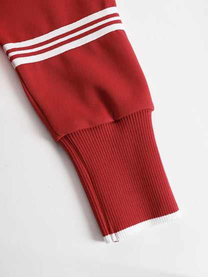 Laura | Conjunto de sudadera con medio cierre y pantalón de pierna ancha, estilo deportivo