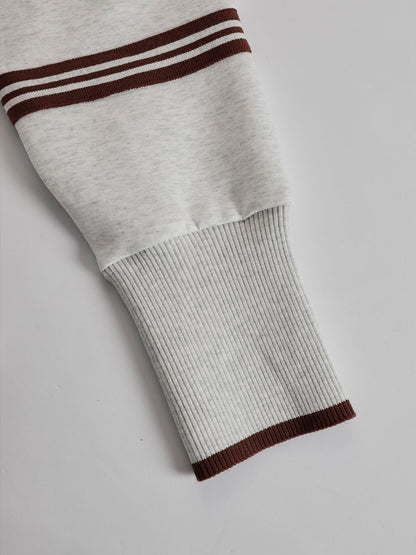 Laura | Conjunto de sudadera con medio cierre y pantalón de pierna ancha, estilo deportivo