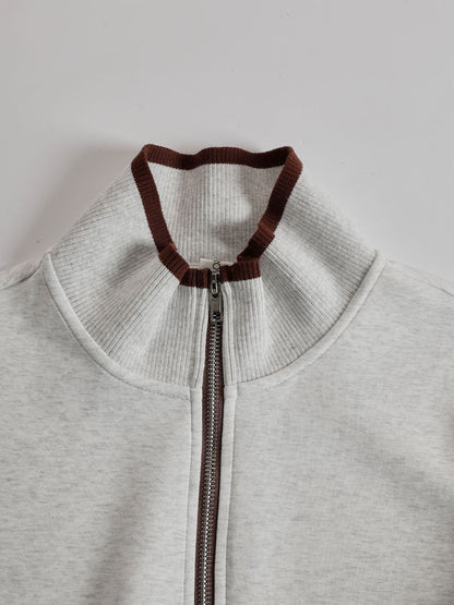 Laura | Conjunto de sudadera con medio cierre y pantalón de pierna ancha, estilo deportivo