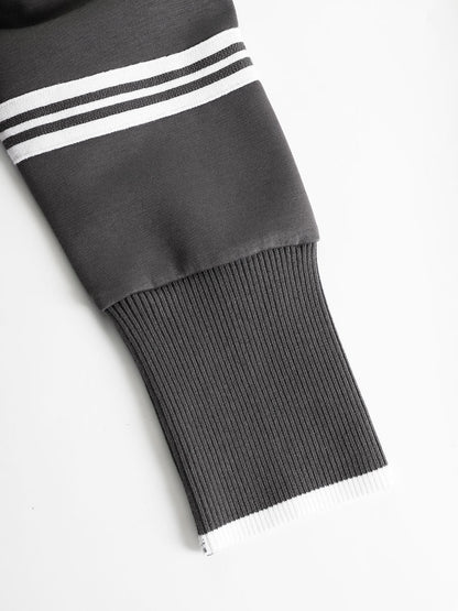 Laura | Conjunto de sudadera con medio cierre y pantalón de pierna ancha, estilo deportivo