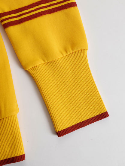 Laura | Conjunto de sudadera con medio cierre y pantalón de pierna ancha, estilo deportivo