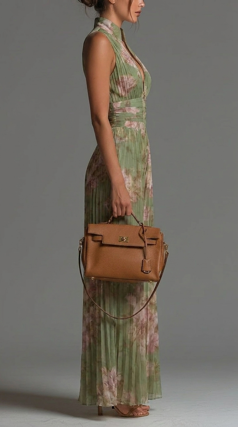 Blanca | Enterizo plisado de gasa floral